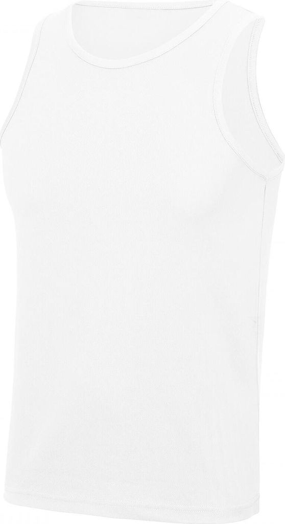 Just Cool JC007 | Cool Vest Tank Top Sport T-Shirt - WRAP zert. Herstellung - Farbe: Arctic White - Größe: M