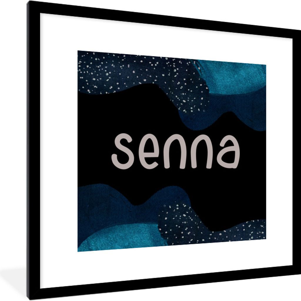 MuchoWow Gerahmtes Poster Senna - Pastell - Mädchen 40x40 cm - Poster mit Schwarzem Bilderrahmen Wandposter Rahmen Foto Bilder - Poster - Plakat...