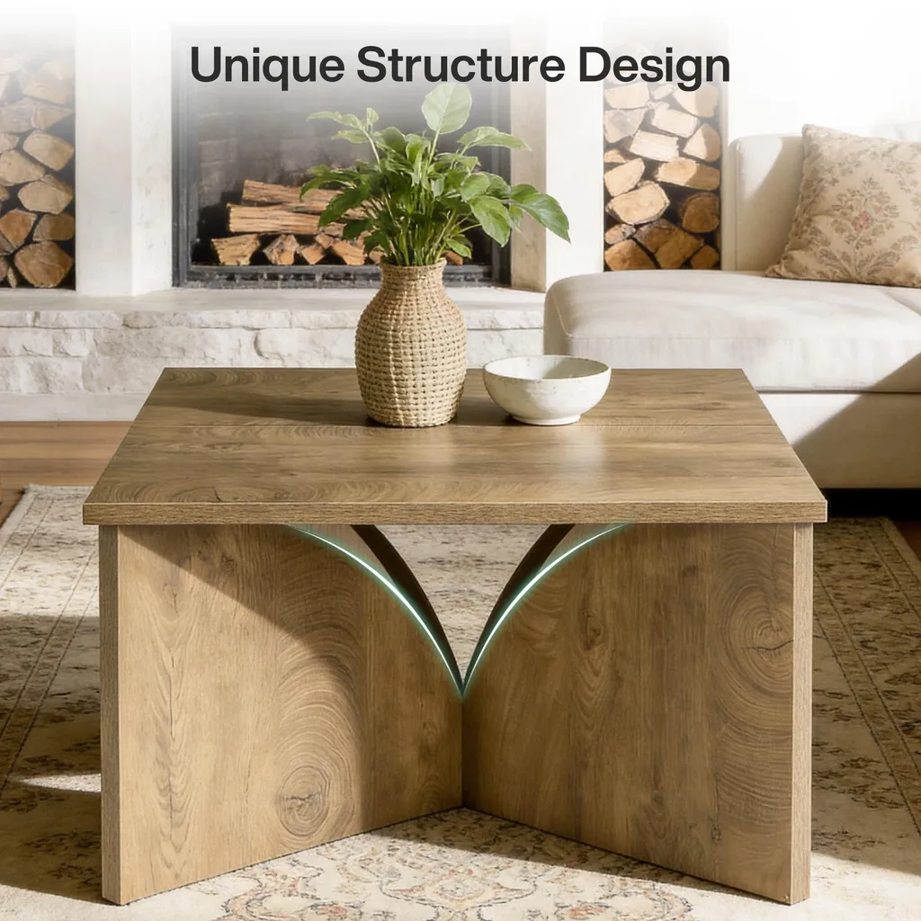 Table Basse de Salon pour Décoration Rustique et Conviviale 80 cm - 6