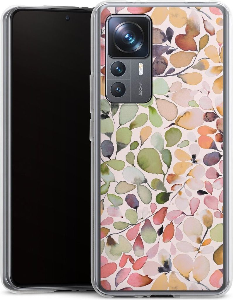 DeinDesign Handyhülle für Xiaomi 12T 5G Silikon Hülle Case Smartphone Schutzhülle Muster Pattern Eukalyptus