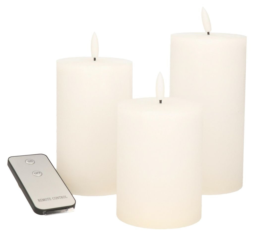 Anna's Collection LED-Stumpfkerzen mit Fernbedienung