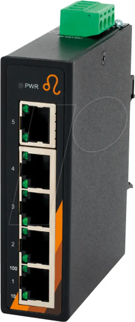 Switch Ethernet Industriel EXSYS EX-6200 à 5 Ports Compact Rail DIN