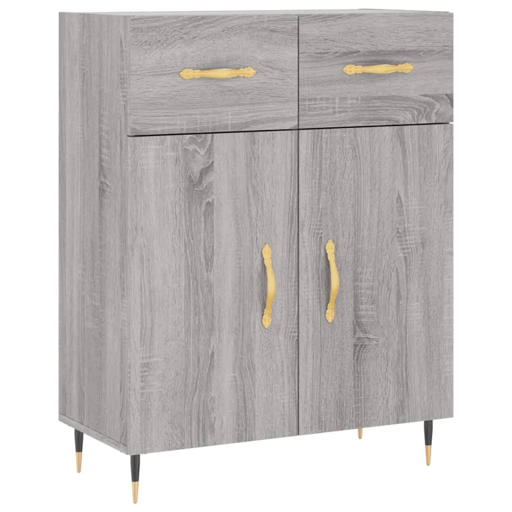 SYFAX™ Credenza Grigio Sonoma 69,5x34x90 cm in Legno Multistrato