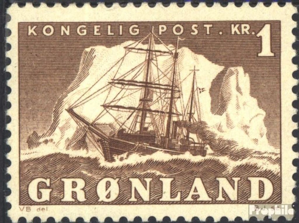 Briefmarken Dänemark - Grönland 1950 Mi 35 postfrisch Freimarken