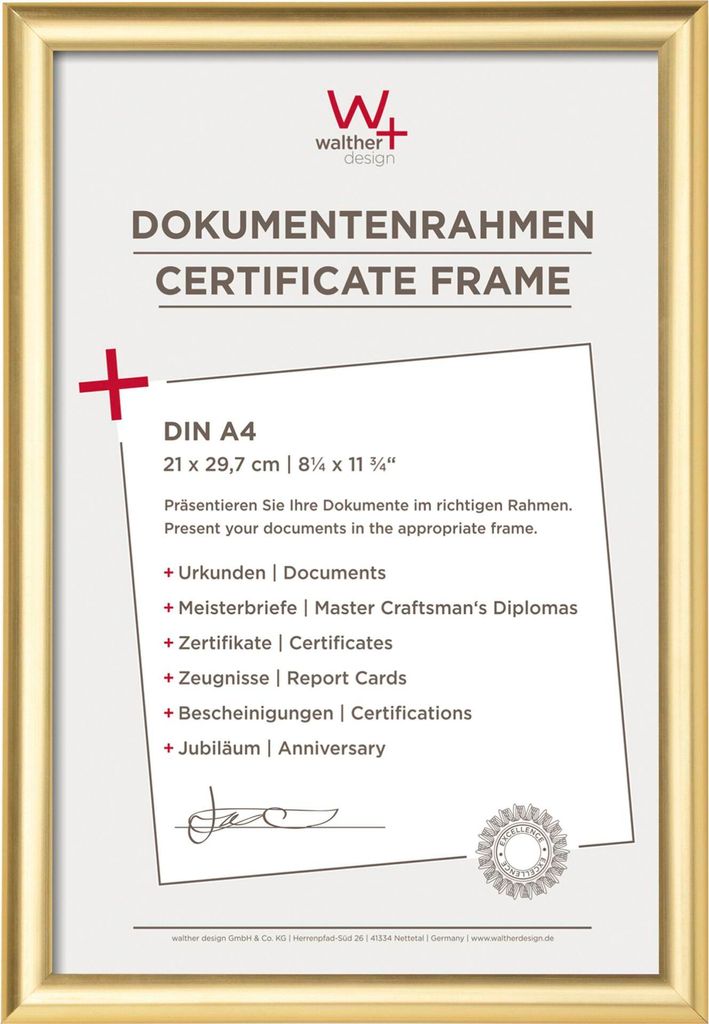 Walther Trendstyle       21x29,7 Kunststoff gold DIN A4    Immagine del prodotto 