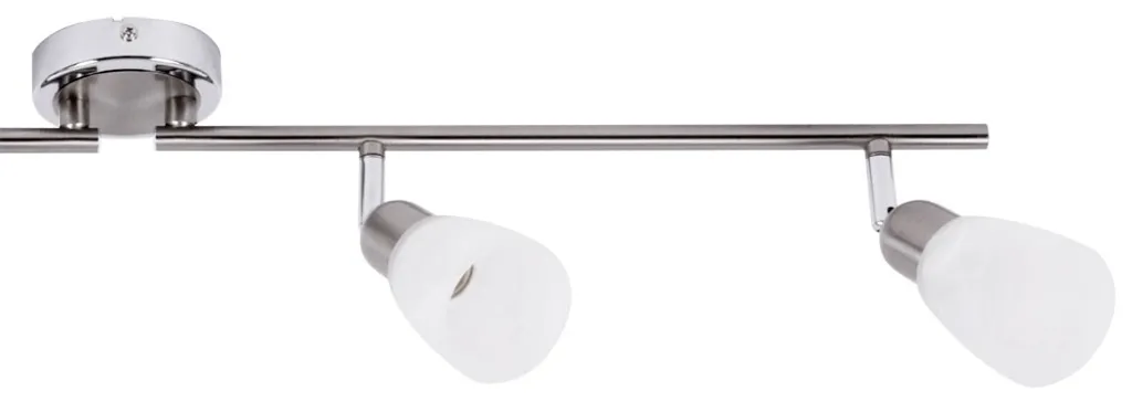 Rampe de spots pivotants Sofia chrome et verre 4 têtes E14 40W max - 6
