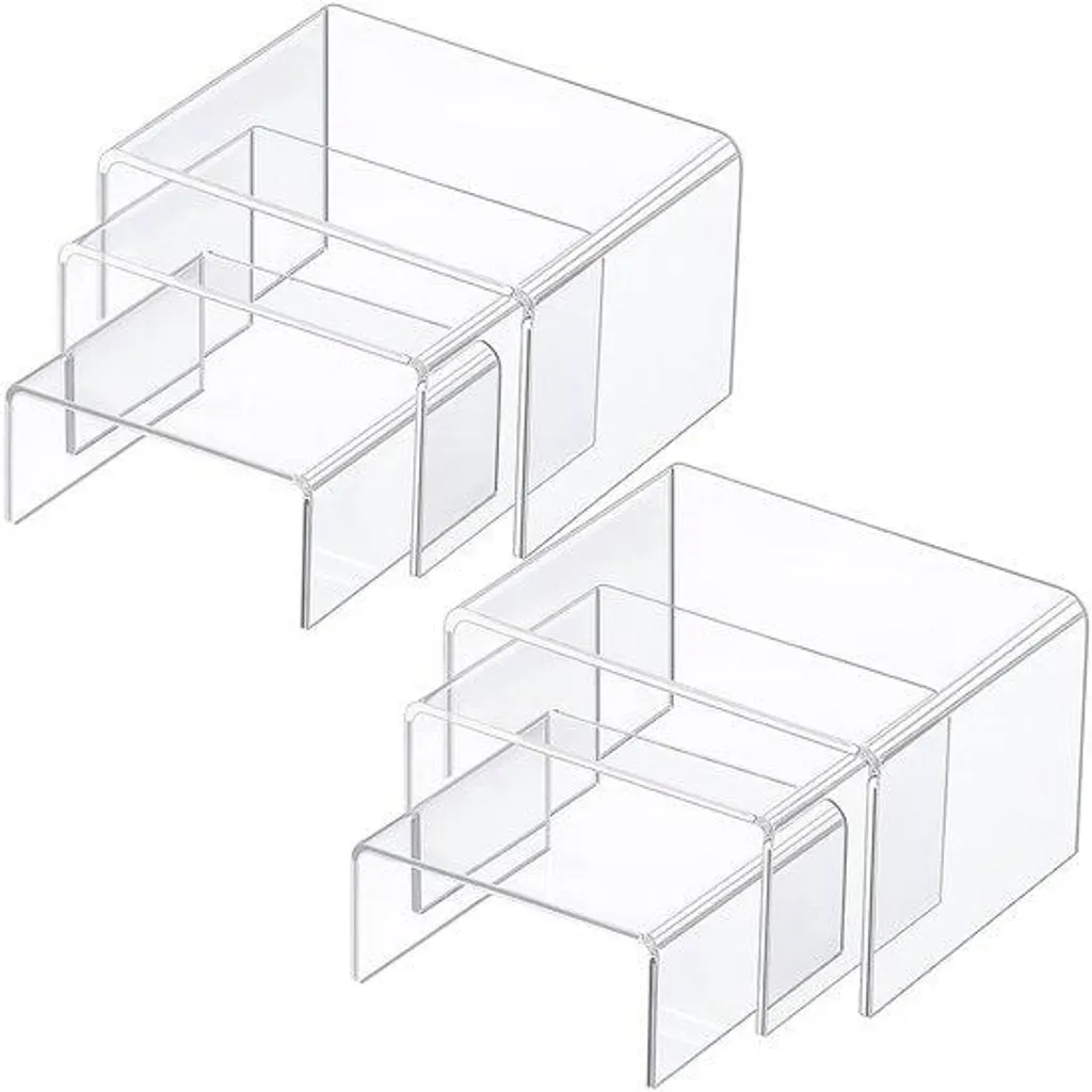 Supports acryliques pour figurines et bijoux - Set de 6 en 3 tailles