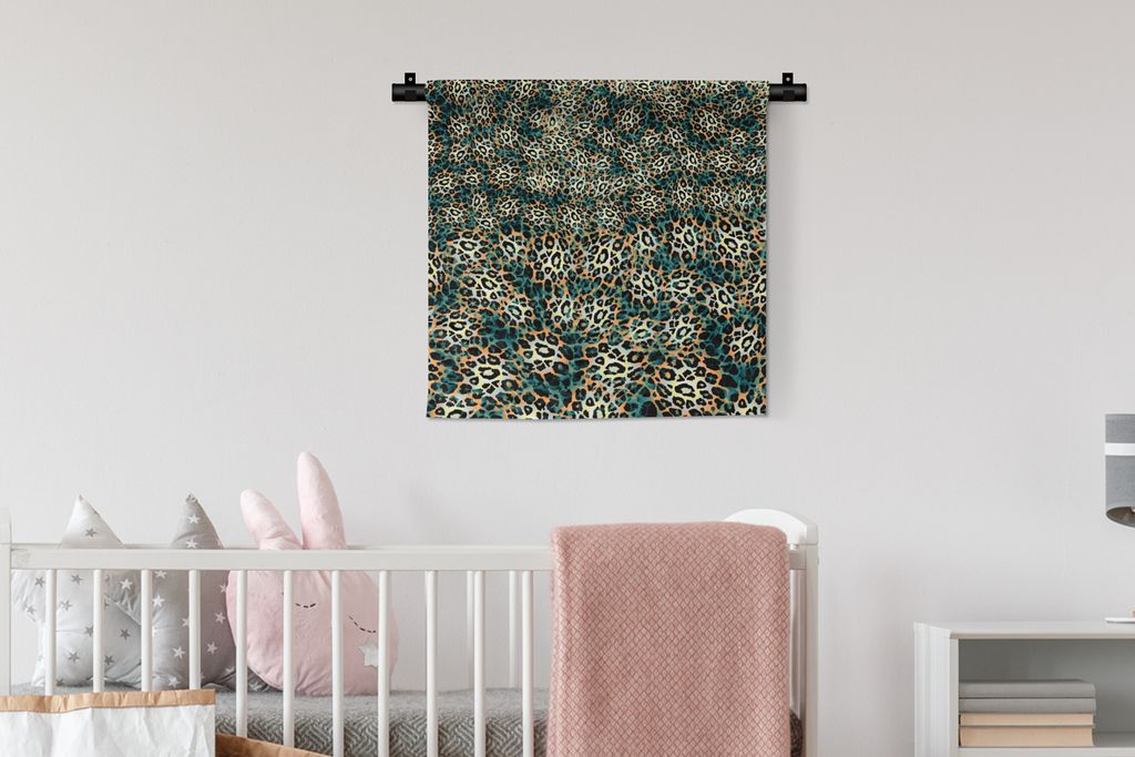 MuchoWow Wandteppich Wandbehang Leopardenmuster - Muster - Wild 60x60 cm Tapisserie Dekoration Wandtuch - Dekorationen - Wand Decke