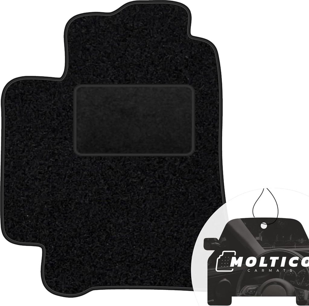 moto-MOLTICO Fahrer Fußmatte Auto Velours Fahrerseite Autoteppiche Schwarz Fahrermatte 1-teilig passend für Lexus ES 300 1991-1997