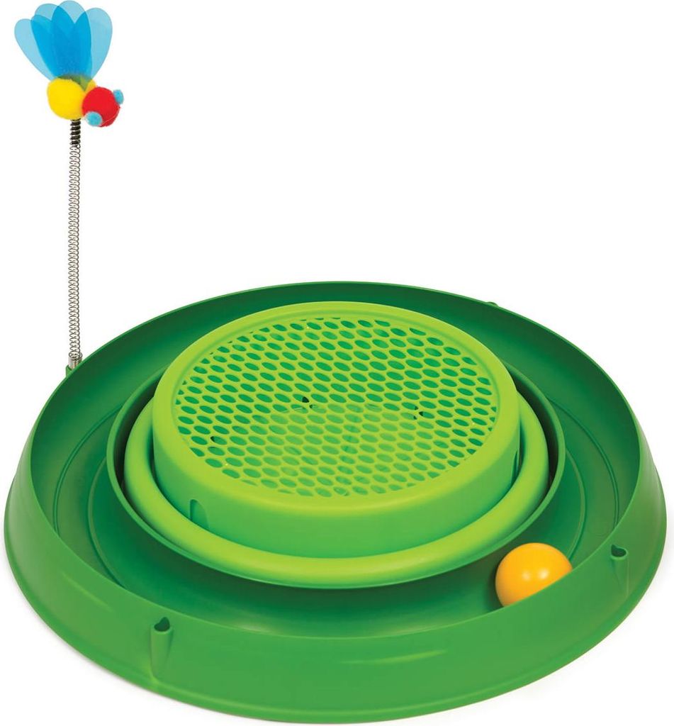 Catit 3in1 mit Gras und Spielzeug grün