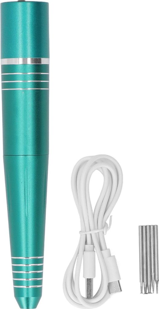 Mini-Polierstift-Set, wiederaufladbare elektrische Mikro-Schleifmaschine zum Schleifen, Gravieren und Basteln (A66 Gree)