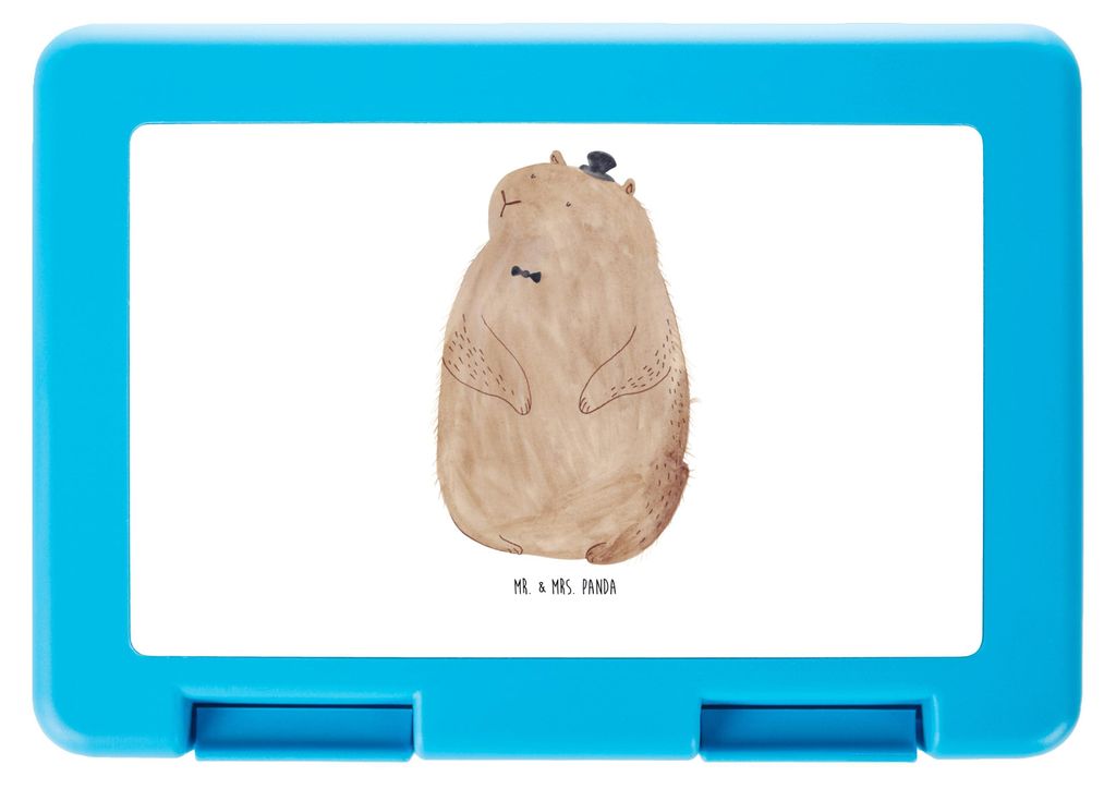 Mr. & Mrs. Panda Lunchbox Murmeltier - Weiß - Geschenk, Aufbewahrungsbox essen, Bento Box, Freundlichkeit, Knigge, Bentobox, Brotzeitdose, Kinderb...