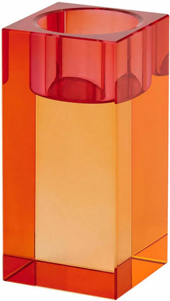 Gift Company Sari M Porta Candela Arancione Rosa in Cristallo 10.3cm