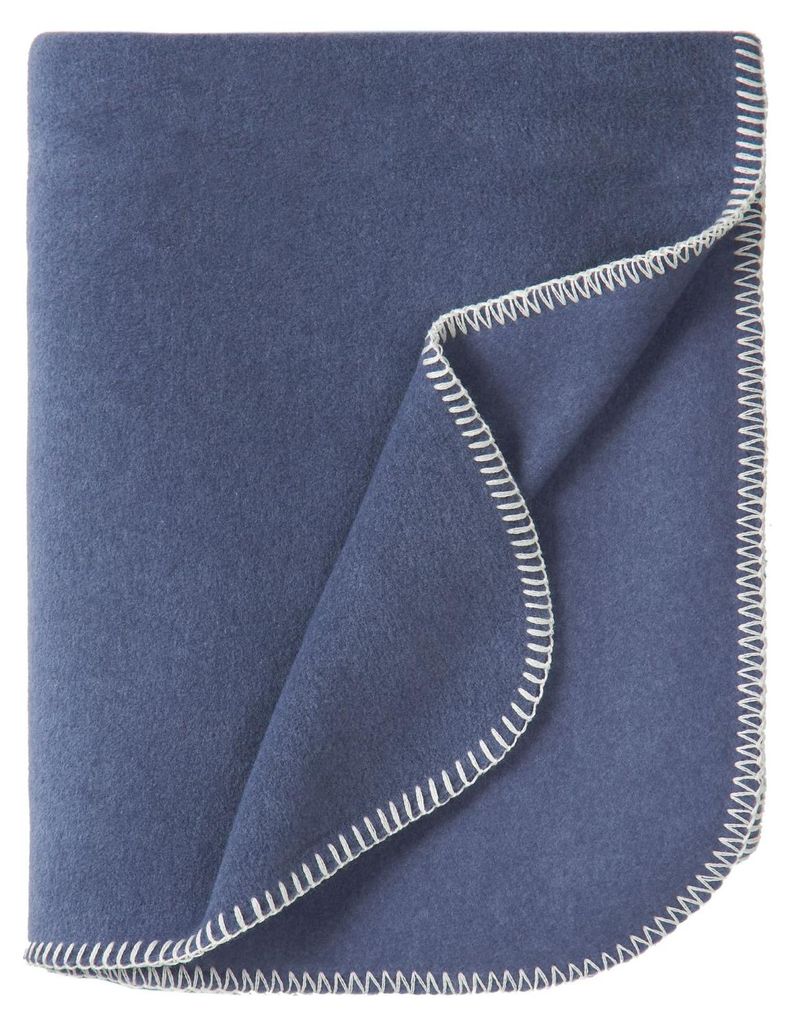 Eagle Products Decke LISSY small, 100 x 160 cm, denim, Kammstich weiß