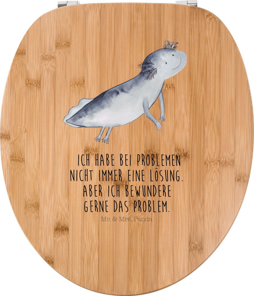 Mr. & Mrs. Panda WC Brille Axolotl Schwimmen - Transparent - Geschenk, klo deckel, Optimistisch, Sitz, Lurch, Motivation, glücklich, Toilettendeck...