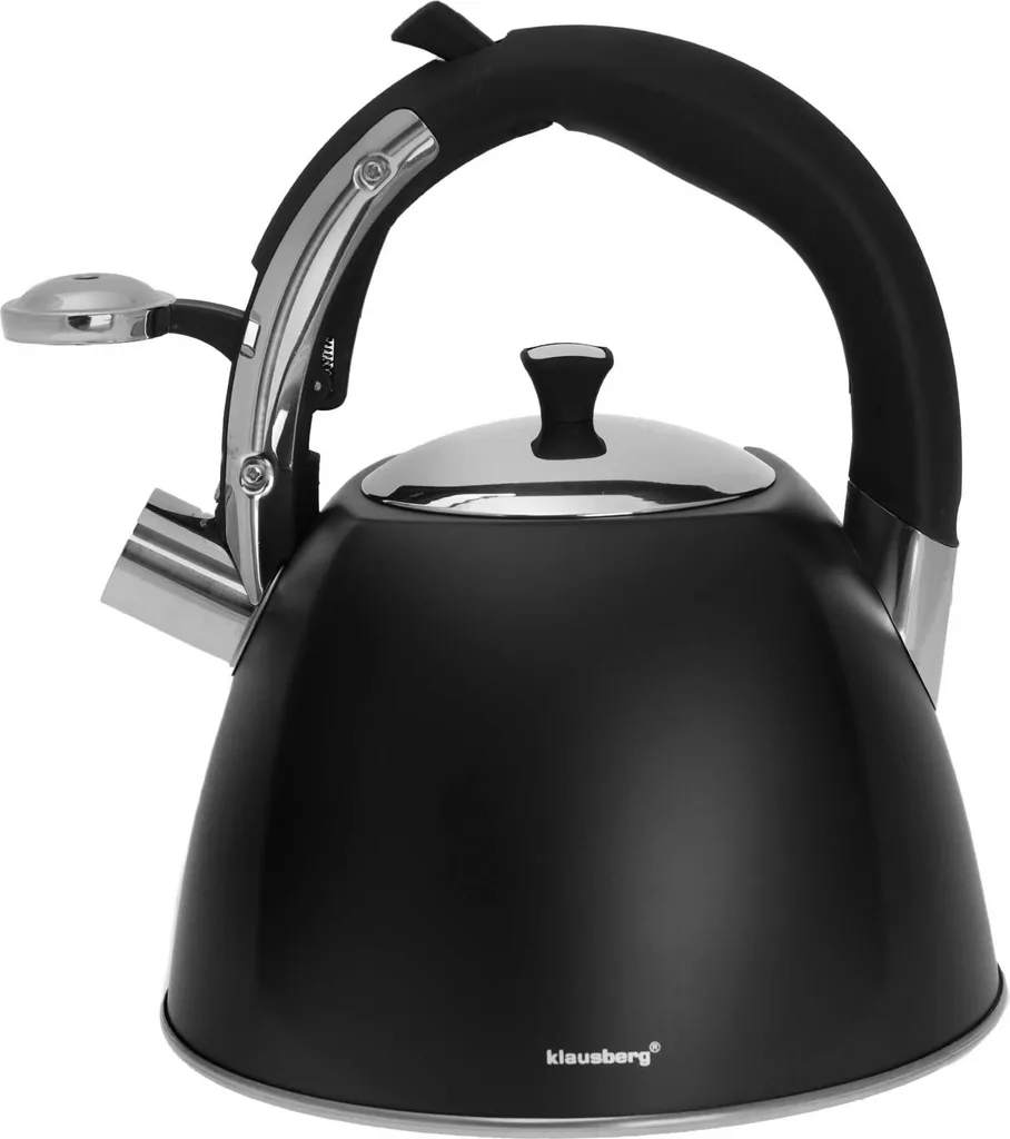 Bouilloire à Sifflet 3L Design Noir Mat Klausberg pour Cuisine Moderne