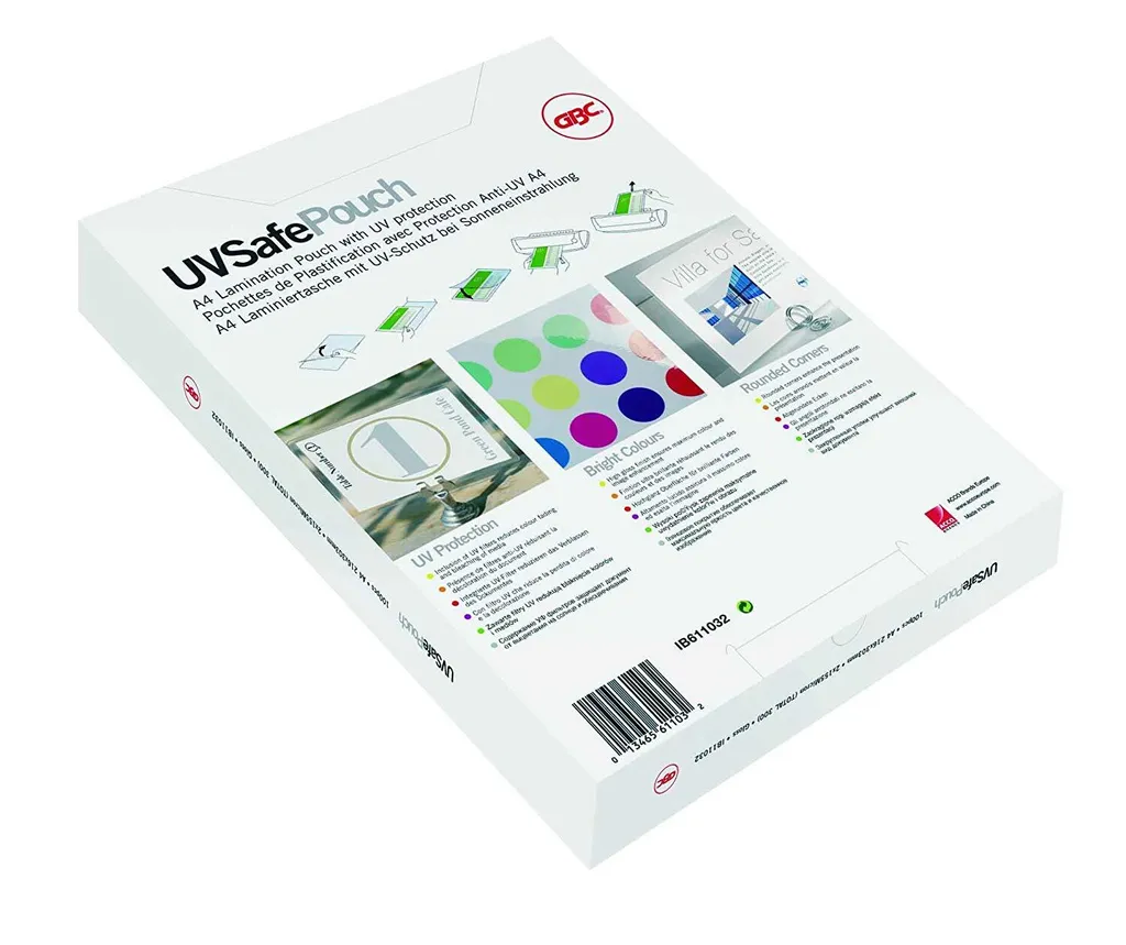 GBC UVSafePouch A4 300 mic: La Plastificazione Definitiva (100 pz)