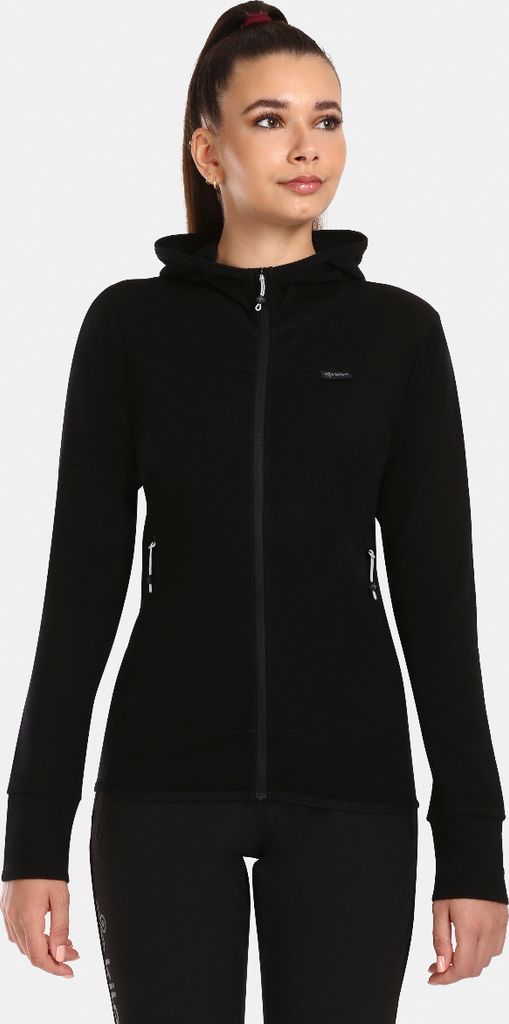 Damen Pullover aus Wolle mit Kapuze Kilpi WOLIE-W, SCHWARZ, Größe 38