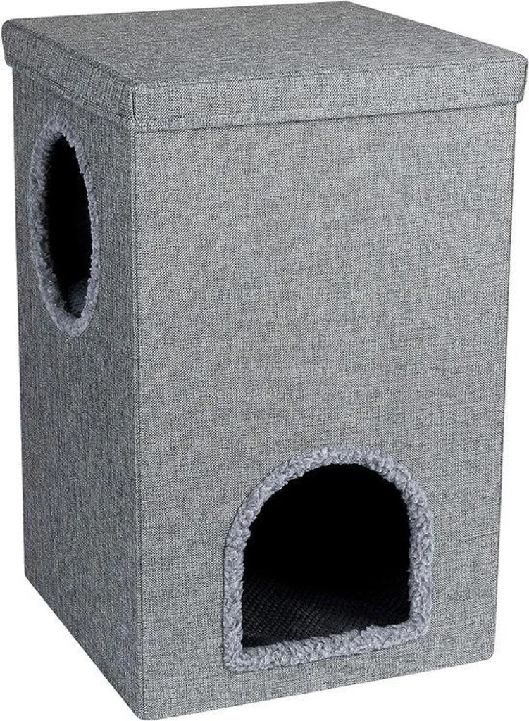 Aire de jeux pour chats anti-ennui avec coin détente en tissu à motifs XXL
