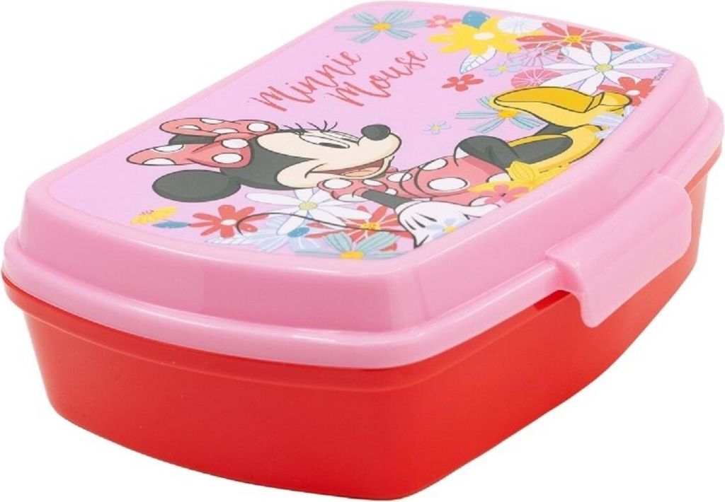 STOR Minnie Mouse Lunchbox für Mädchen, Kunststoff, waschbar, wiederverwendbar, wärmespeichernder Deckel