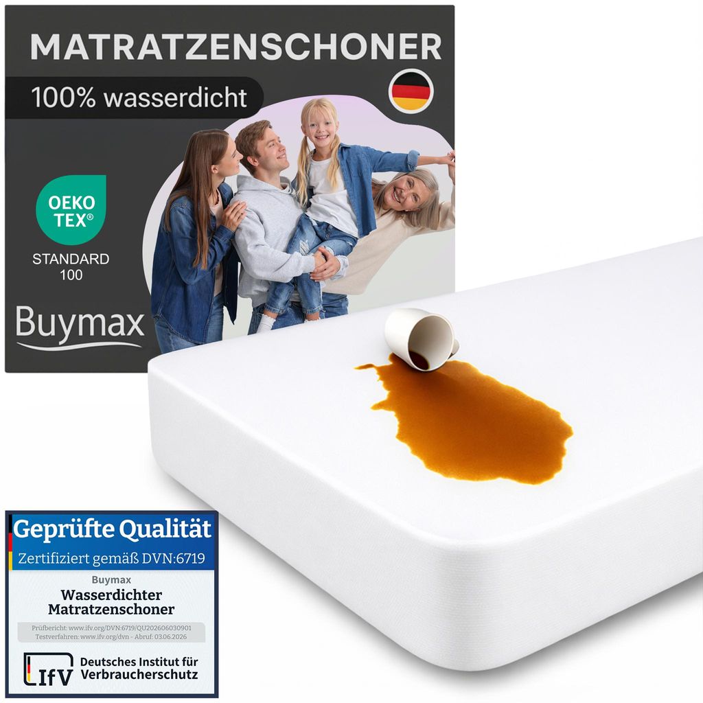 Buymax Matratzenschoner 100x200 cm, wasserdicht, mit Produktbild 