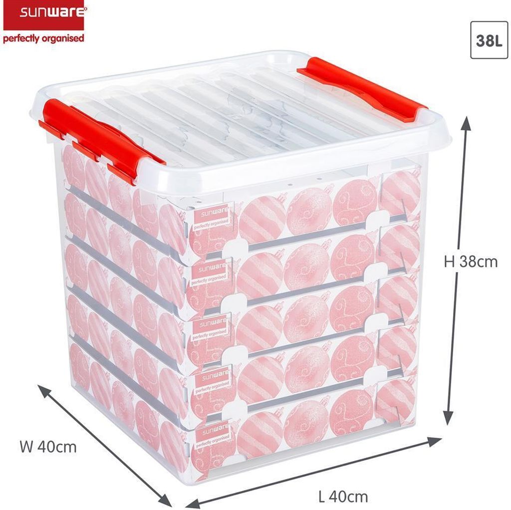Sunware Aufbewahrungsbox für Weihnachtskugeln Q-Line 38 L, Produktbild 6
