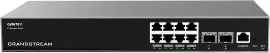 Switch Grandstream GWN7811 8 ports Ethernet et liaisons SFP+ 10 Gbps