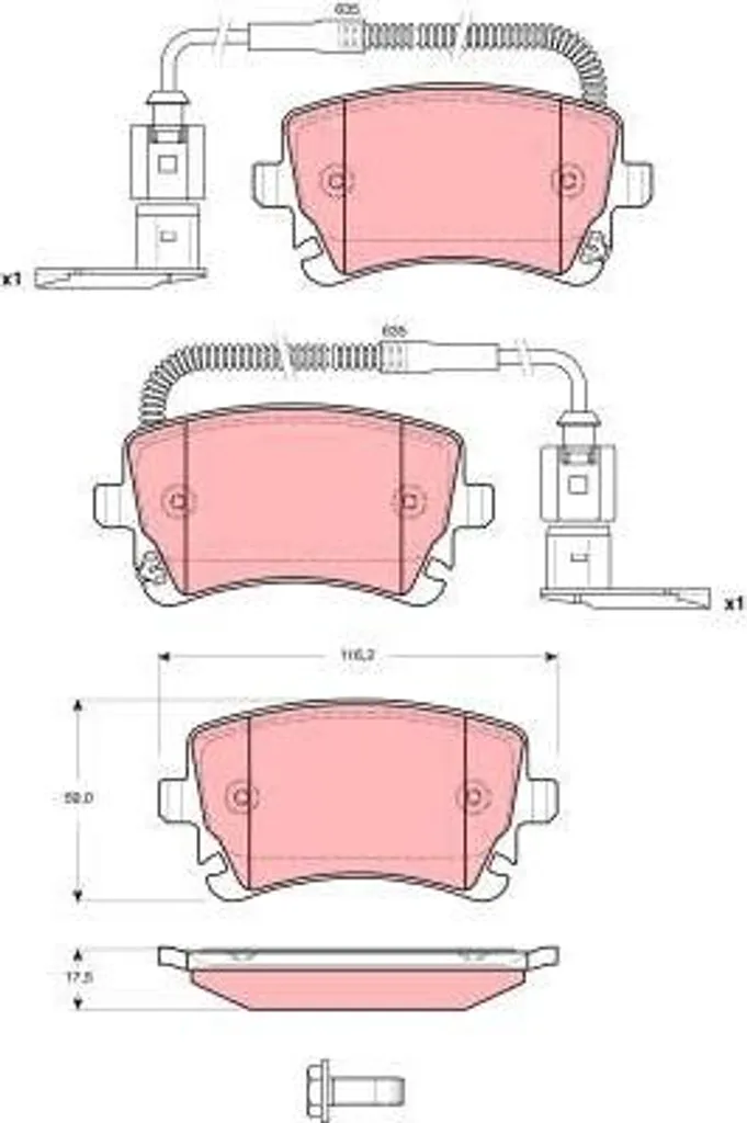 Plaquettes de frein TRW GDB1508 haute performance - Standard OE 3D0698451