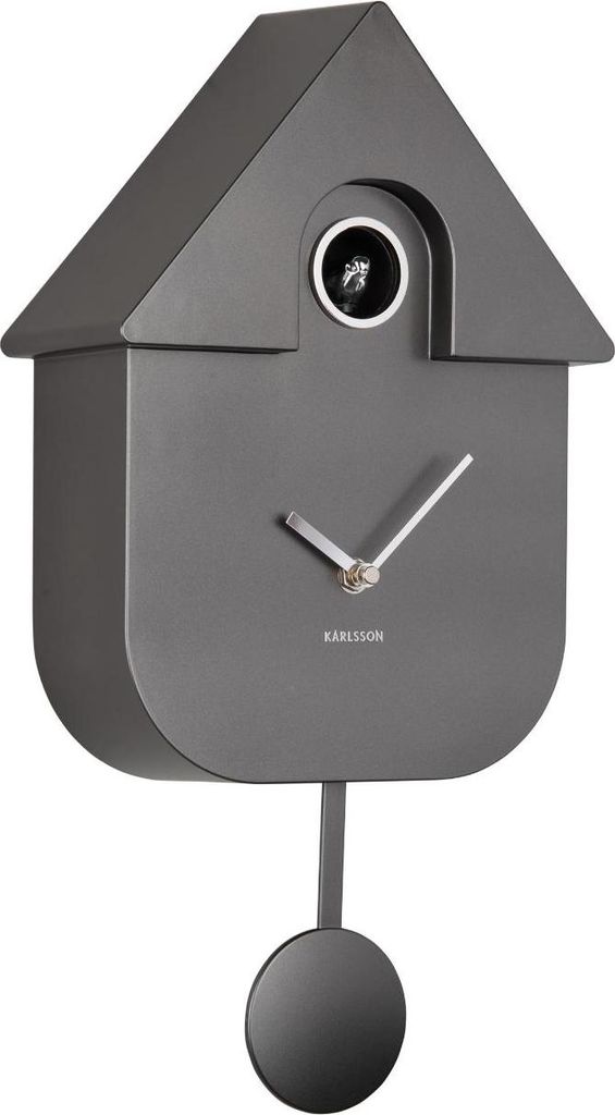 Karlsson - Kuckucksuhr Modern Cuckoo Metallic - Grau - Produktbild 