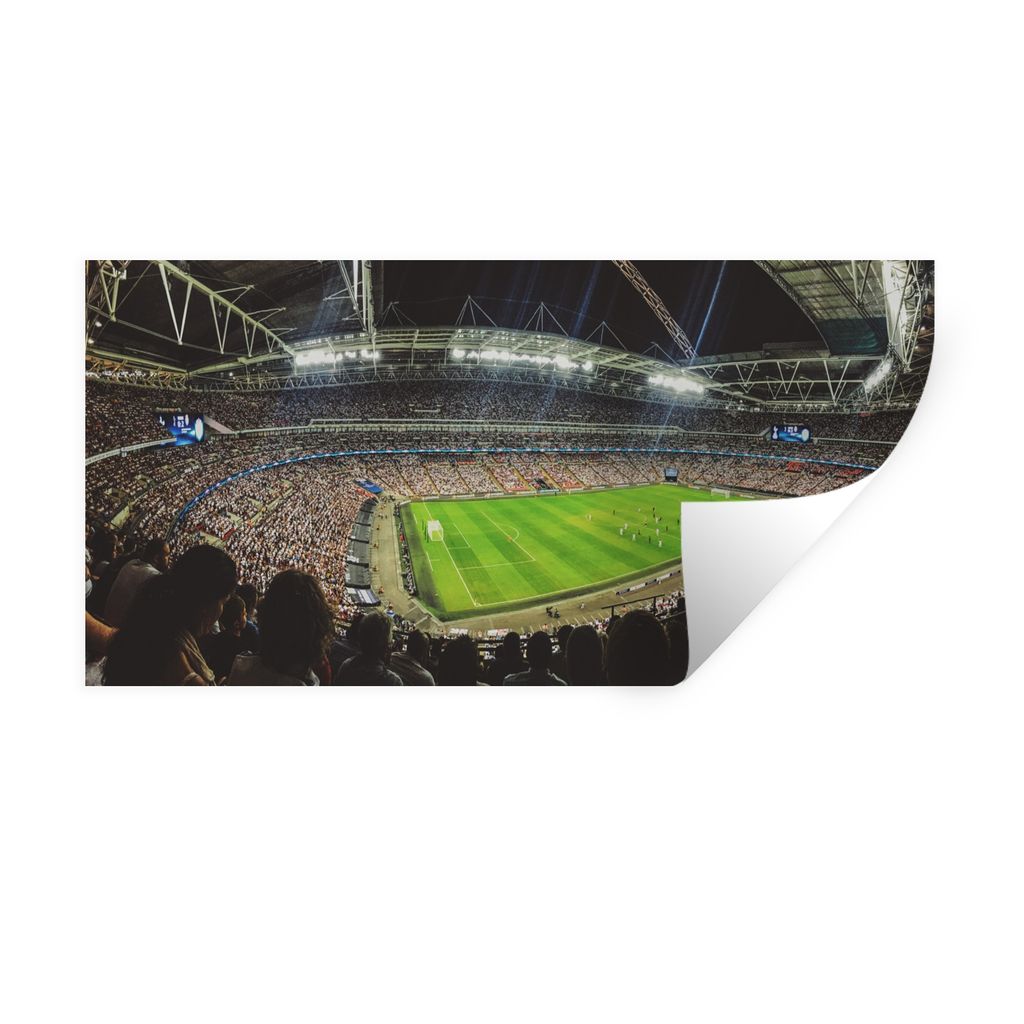 MuchoWow Wandtattoo Wandsticker Wandaufkleber Stadion - Öffentlich - Fußball 40x20 cm Selbstklebend und Repositionierbar - Aufkleber