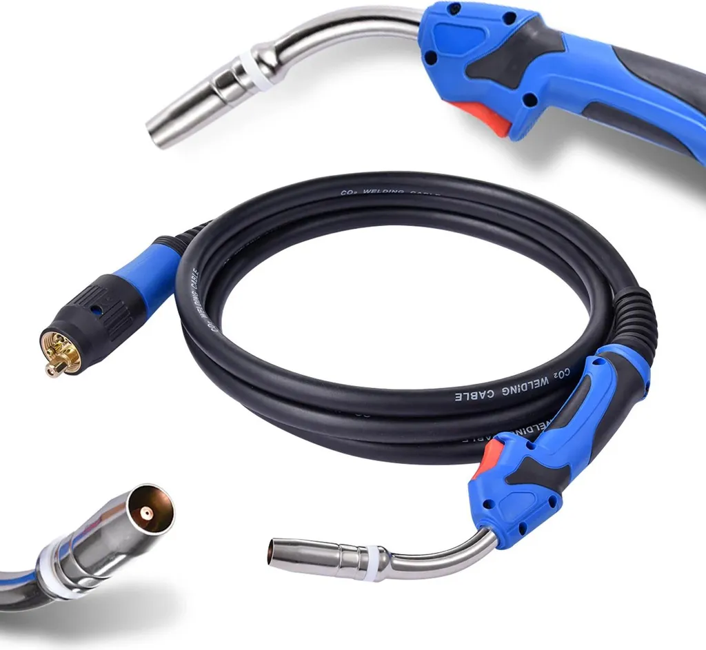 Torcia MIG MB25 4m 200A Professionale - Attacco Euro Dutch Blue