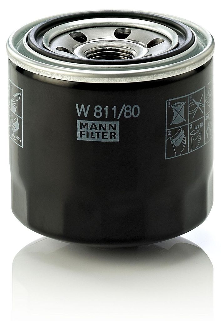 Ölfilter MANN-FILTER W 811/80 Anschraubfilter für HYUNDAI Produktbild 