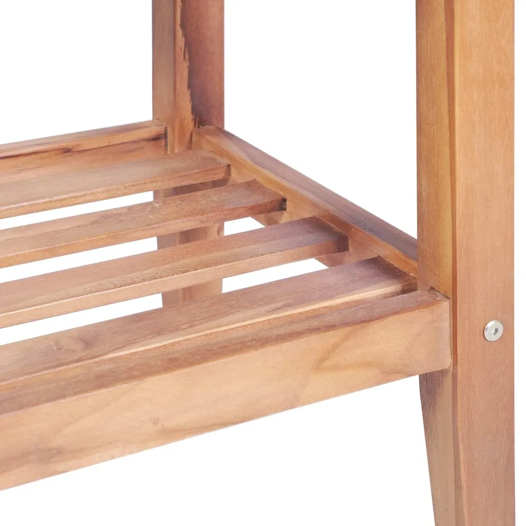 Tavolino Quadrato 40x40x50 cm Teak Massiccio | The Living Store Online - 5