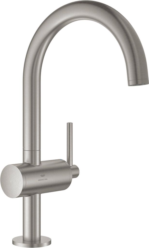 GROHE Einhand-Waschtischbatterie Atrio 24362, L-Size, Einlochmontage, schwenkbarer Bogenauslauf, mit Hebelgriff, Push-open Ablaufgarnitur 1 1/4'', ...