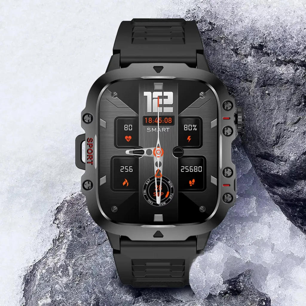 OROLOGIO MILITARE DA Esterno Da Uomo Compatibile Bluetooth Fitness