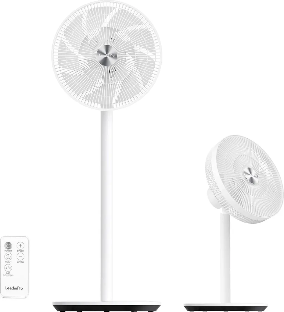 Ventilateur 8 vitesses LeaderPro FS02DC avec télécommande et mode moteur DC