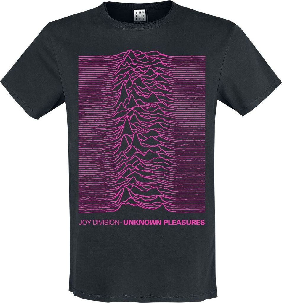Joy Division T-Shirt Herren Amplified Collection - Unknown Pleasures Neon Pink charcoal XS