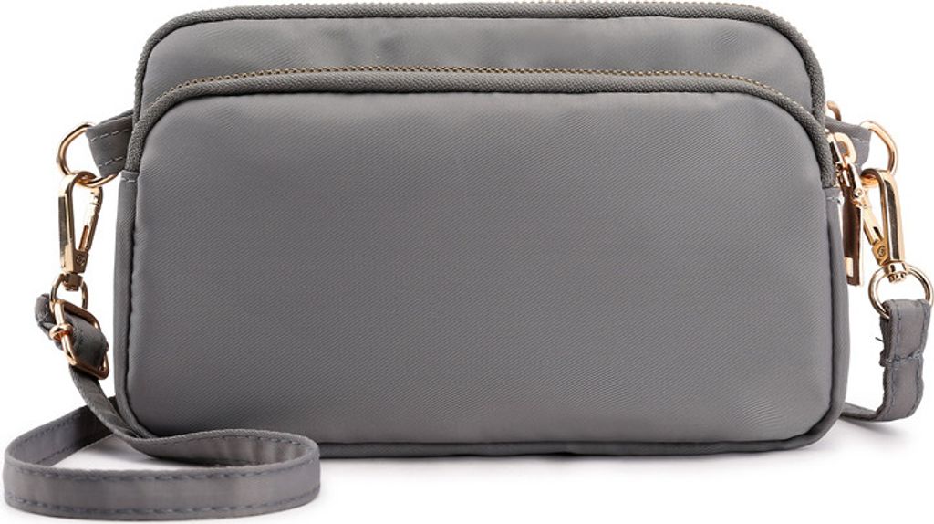 INF Nylon Umhängetasche für Damen, leicht & wasserdicht Grau