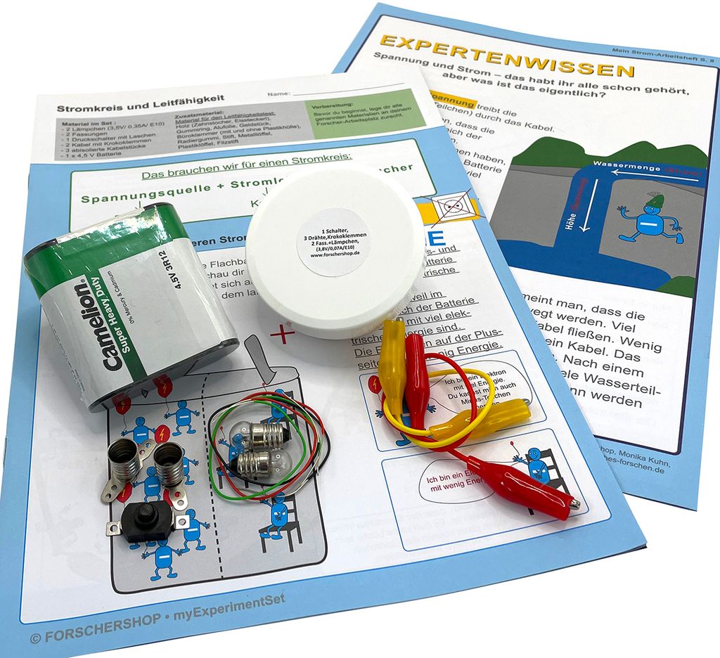 Elektro-Schul-Set, Kl.3/4, Stromkreis/Leitfähigkeit, inkl. Produktbild 