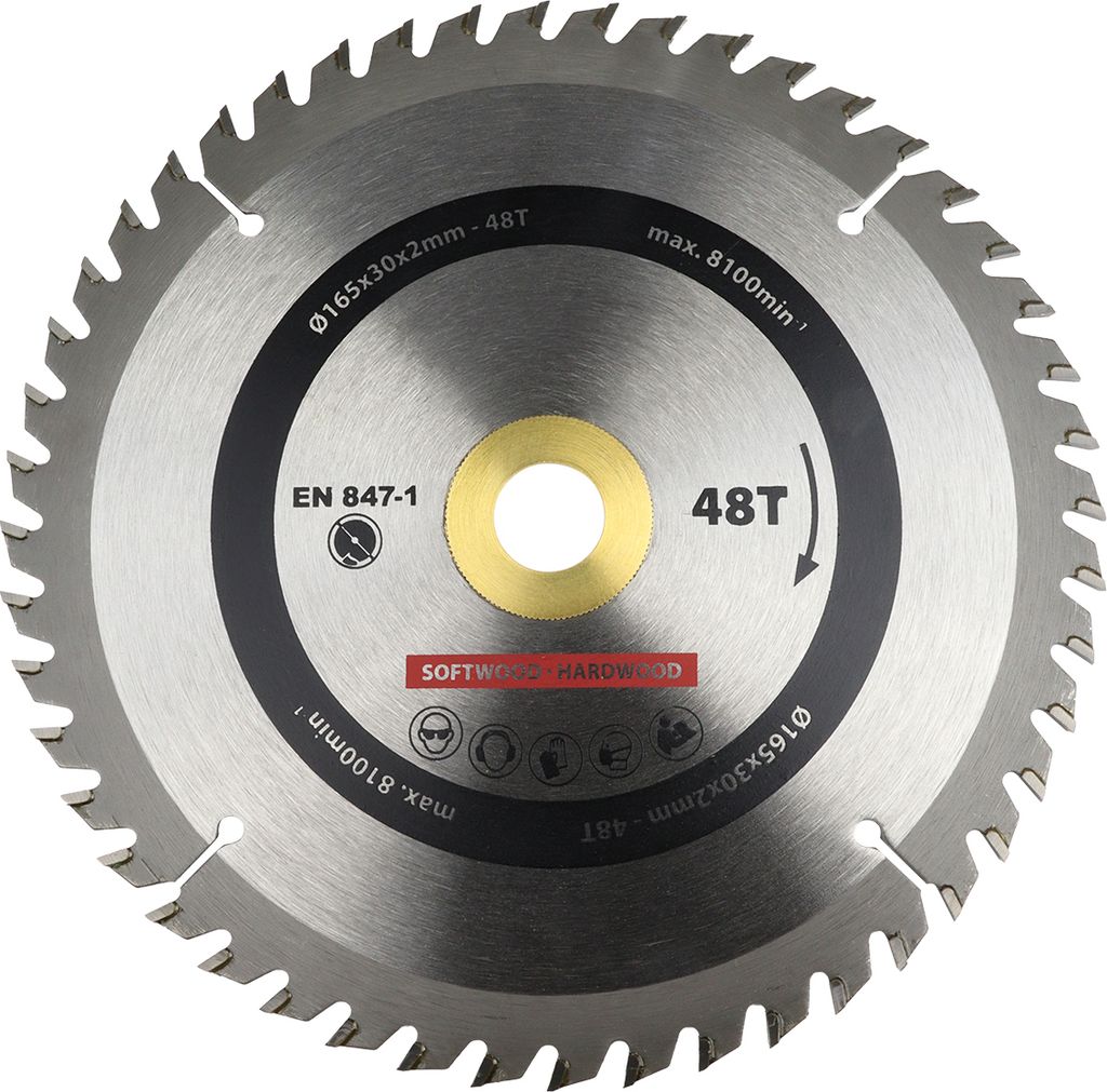 Kreissägeblätter 165x30 mm 48T - Pro Stück