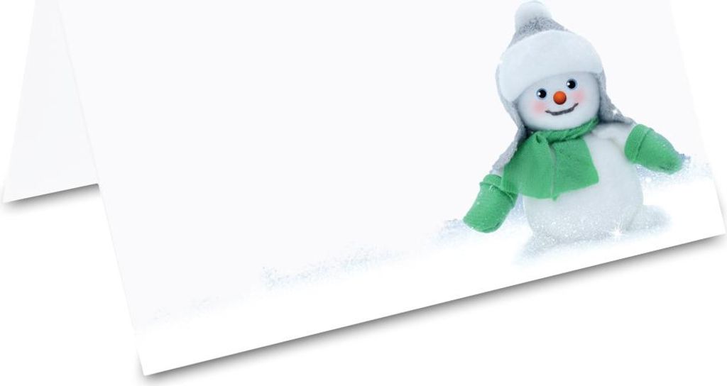 PRICARO Tischkarten "Schneemann", 50 Stück
