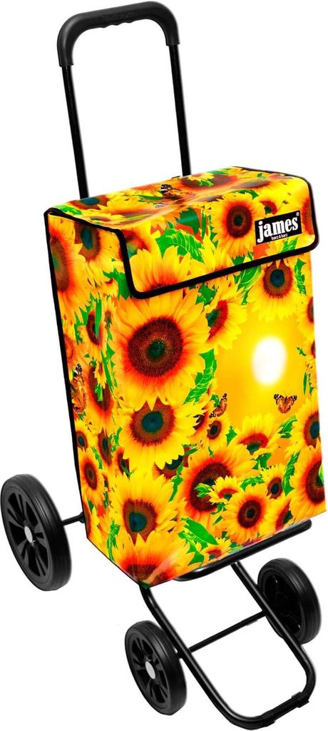James Einkaufstrolley - MIRASOL - stabiler Einkaufswagen mit individuellem Design - einfarbig: gelb in Ausführung: Quattro-4Raeder