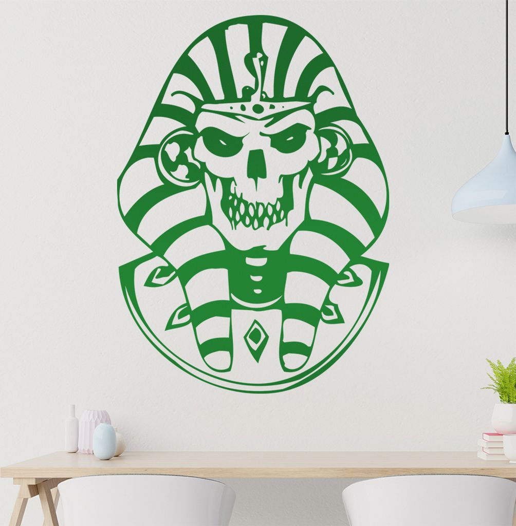 Untoter Pharao Wandtattoo in 6 Größen - Wandaufkleber Wall Sticker - Dekoration, Küche, Wohnzimmer, Schlafzimmer, Badezimmer