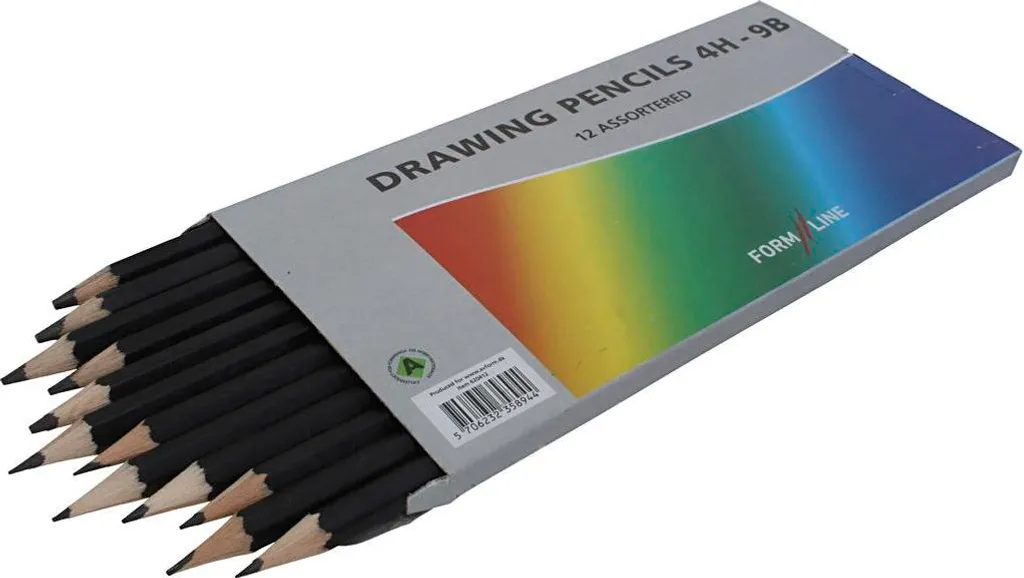 Creativ Company Set di matite da disegno in grafite per bambini da 12 pezzi