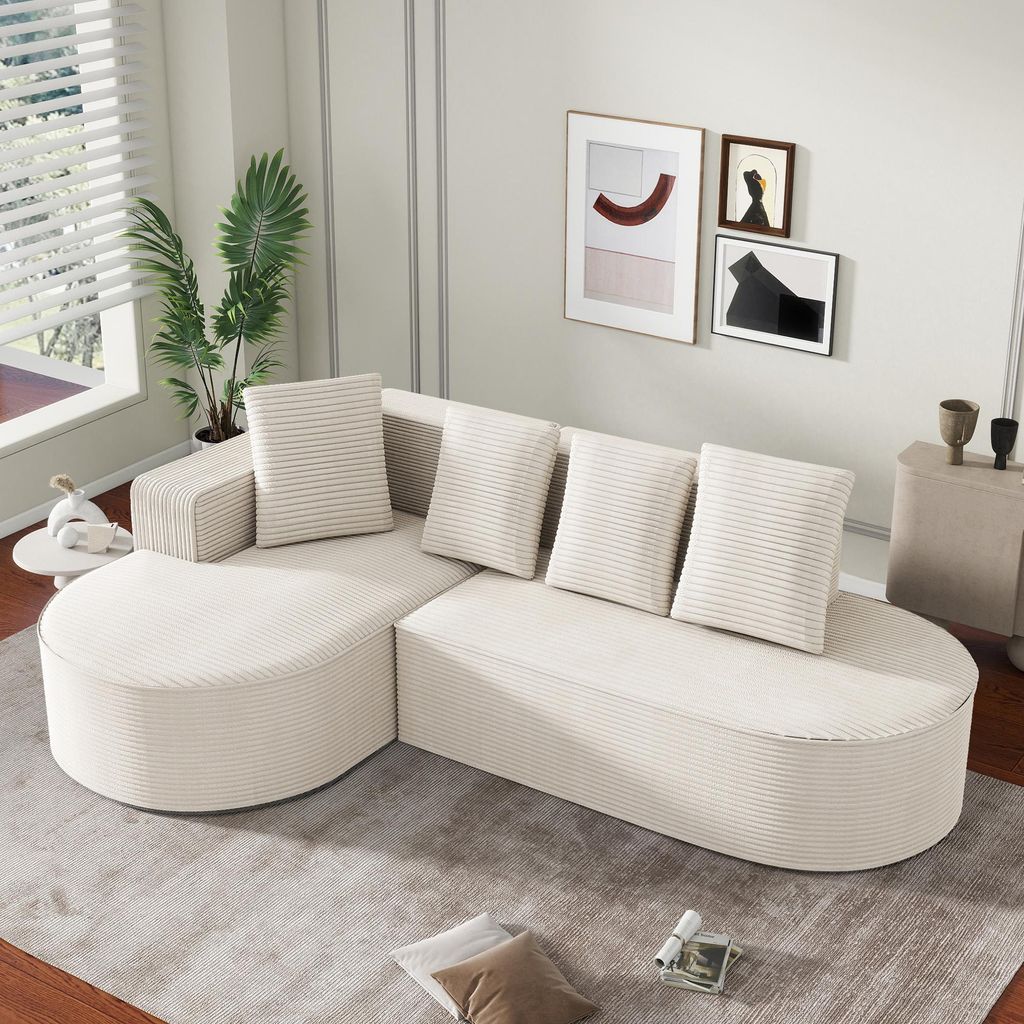 Vollkomprimiertes knochenloses Sofa,Modulares Kombinationssofa (L-Liegestühle), modernes Cloud-Kombinationssofa (Tiefsitze), Schwammkompressionsso...
