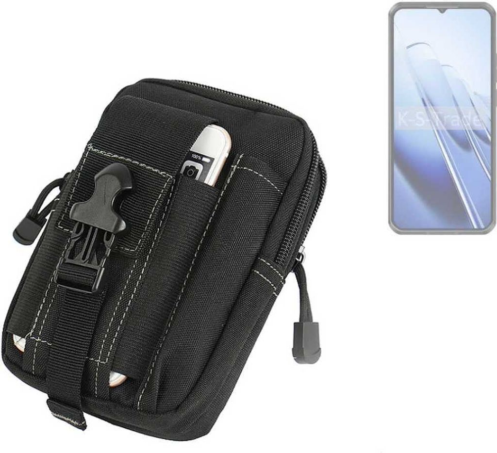 K-S-Trade Gürtel Tasche kompatibel mit Oukitel WP52 Gürteltasche Holster Schutz Hülle Handy Hülle Smartphone outdoor Handy-Hülle schwarz