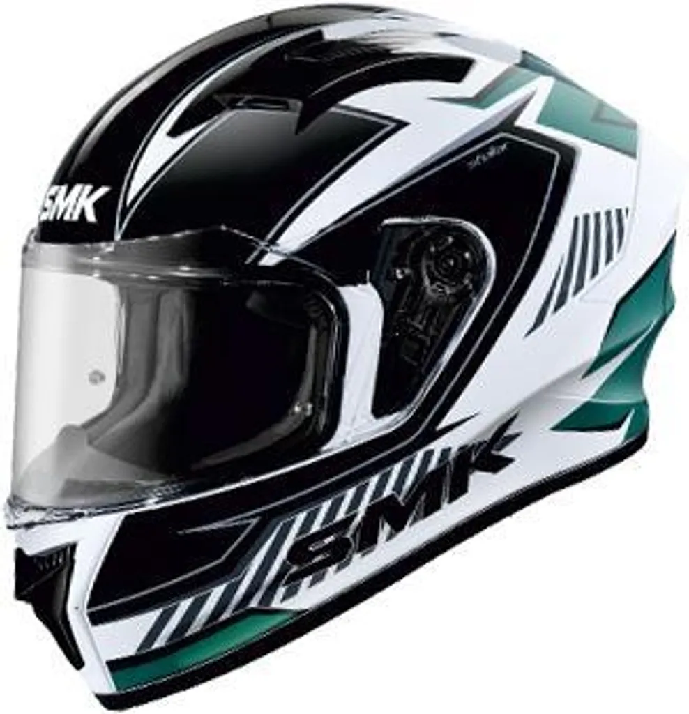 Casque intégral SMK Stellar noir blanc pour trajets urbains en XS