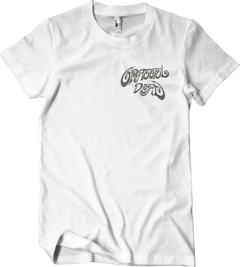 T-shirt Grateful Dead Femme Blanc Imprimé Vintage en Coton Bio Premium