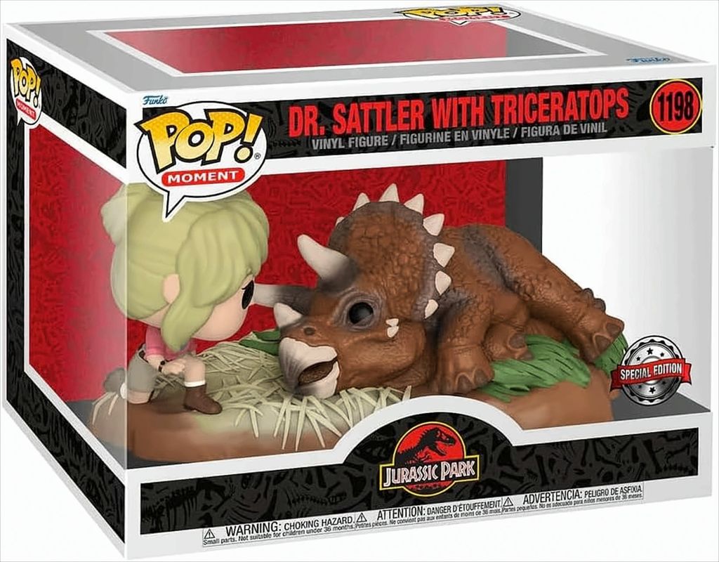Jurassic Park - Dr. Sattler with Triceratops 1198 Special Edition - Funko Moments Pop!