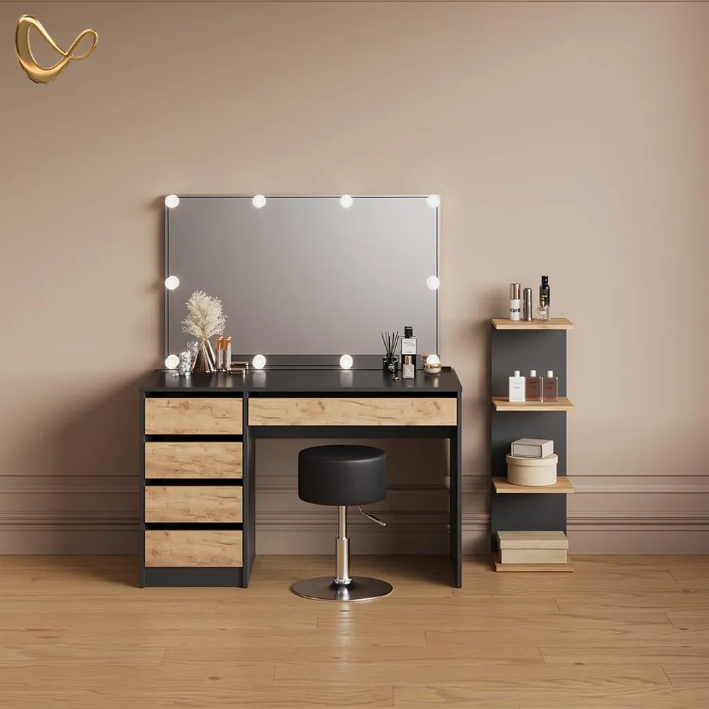Étagère murale large 95cm anthracite Livinity Vesuvio robuste et chic - 2